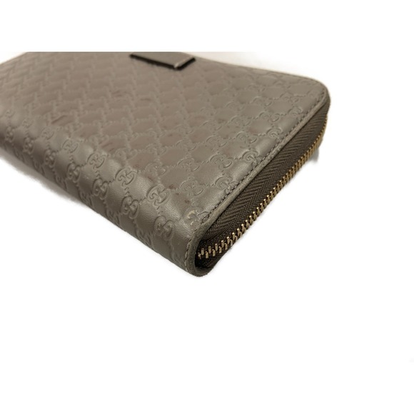 Gucci Guccissima Zip Around Long Wallet Gray - Picture 4 of 7